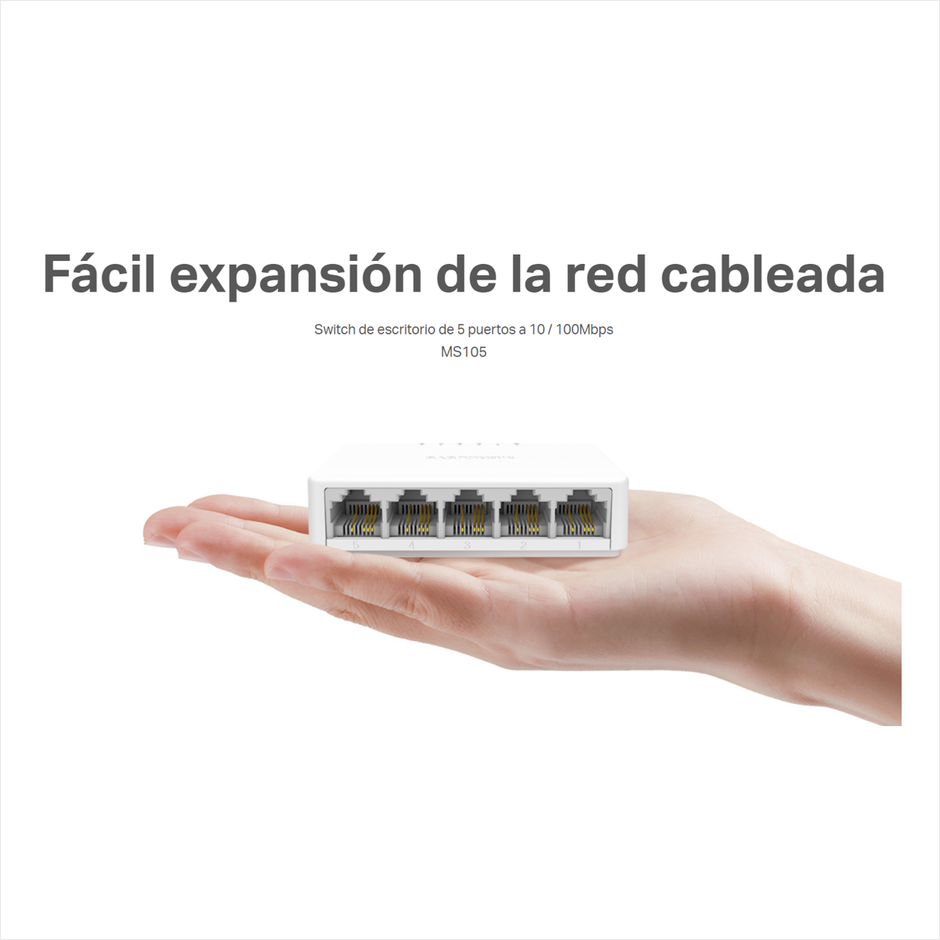 Switch De Escritorio De 5 Puertos 10/100mbps, Mercusys Ms105