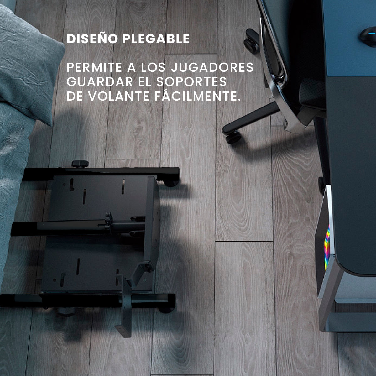 Soporte Plegable Simulador Pro Timón Palanca, Techgo Sptg-03