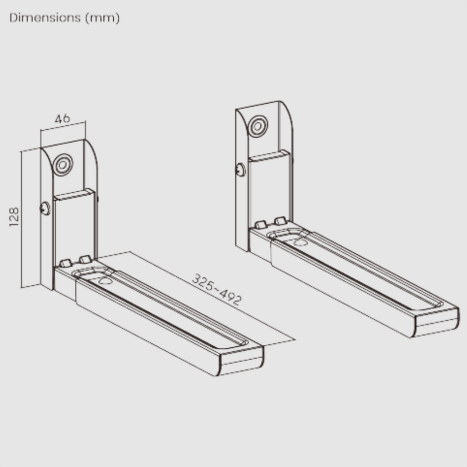 Soporte De Pared Para Horno / Microondas, Techgo Sph1 Negro