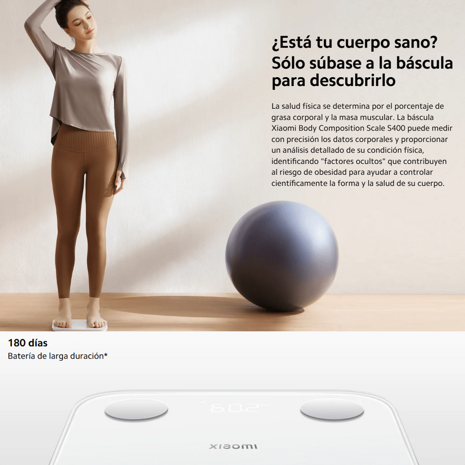 Xiaomi Body Composition Scale S400, Báscula Smart Digital Bt