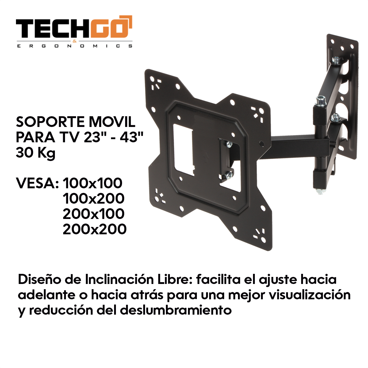 Soporte De Pared Tv/monitor 23''»55''/30kg, Techgo Spb-2206