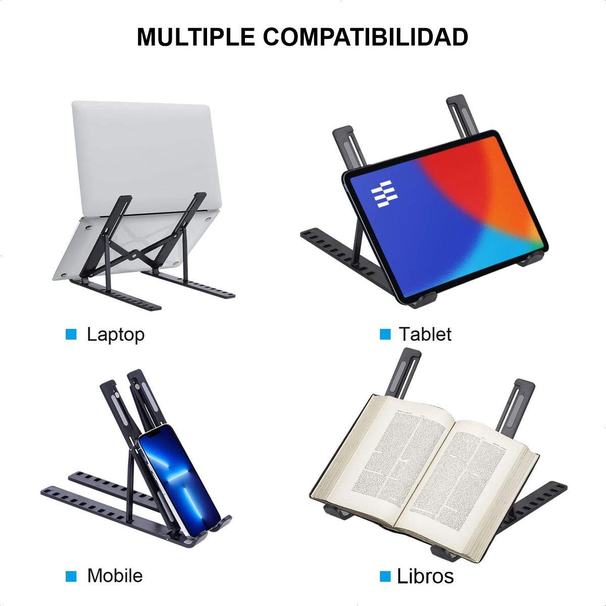 Base Soporte Para Portátil Ergonómica Reclinable 10 Niveles