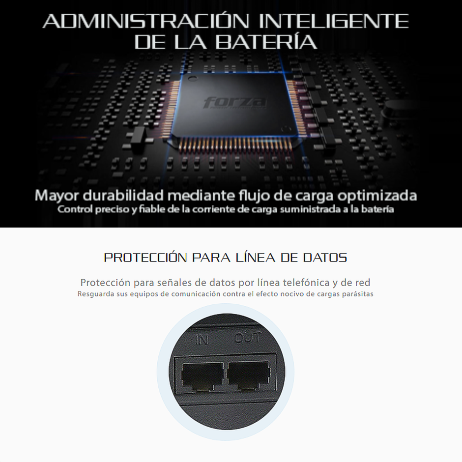 Ups Interactiva Forza Ht-1000lcd 1000va/600w 12 Tomas ±32min