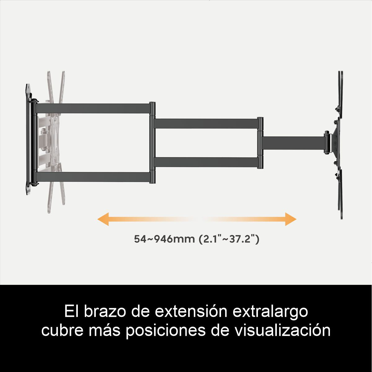Soporte Tv Extra Largo 95cm Techgo Spb-445xl, 23''»65''/35kg