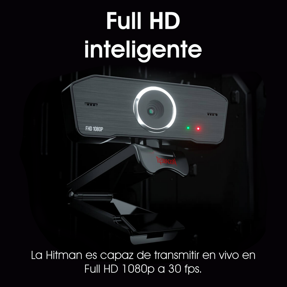 Cámara Web Redragon Gw800 Hitman Webcam Para Streaming 1080p