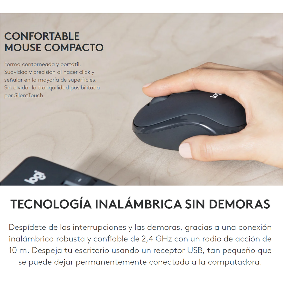Logitech Mk295, Combo Inalámbrico Silencioso Teclado Y Mouse
