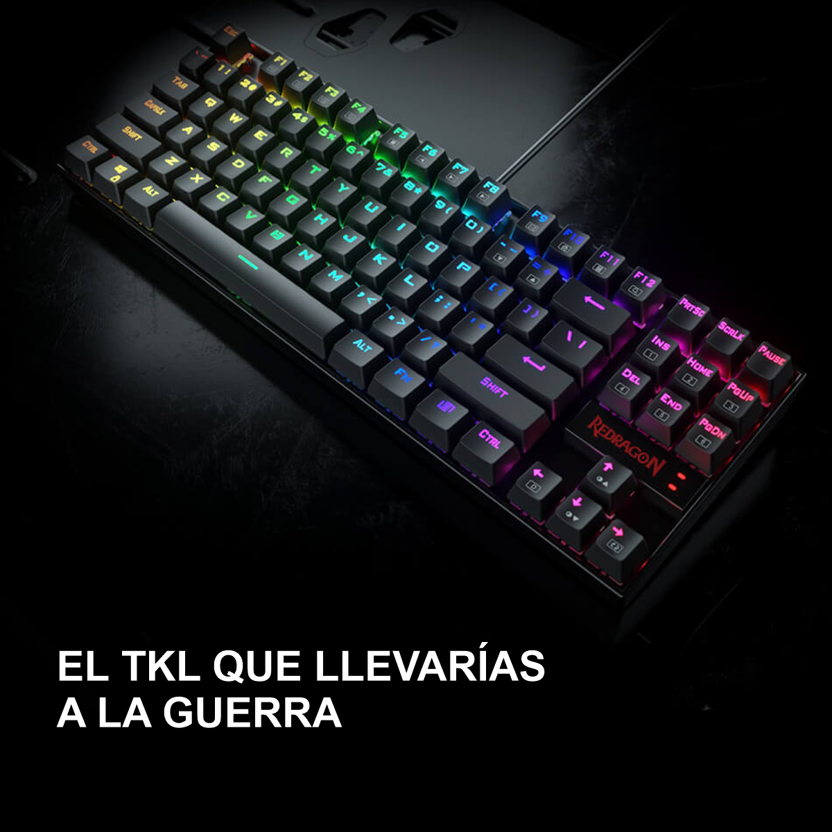 Teclado Mecánico Redragon K552rgb Kumara Negro, Switch Rojo