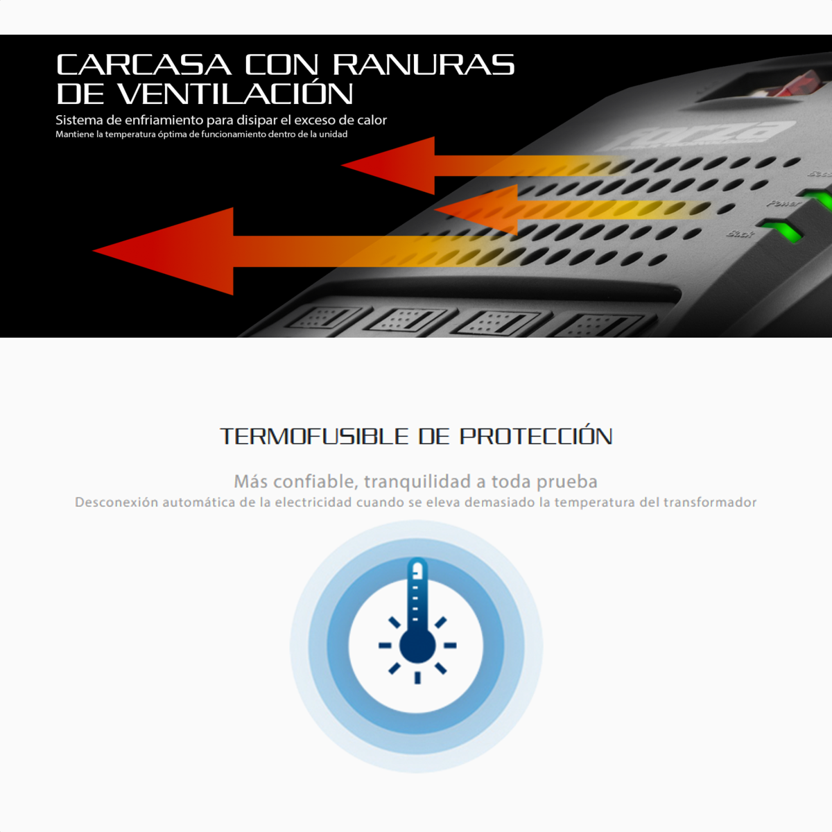 Regulador De Voltaje Forza Fvr-3001 De 3000va/1500w, 4 Tomas