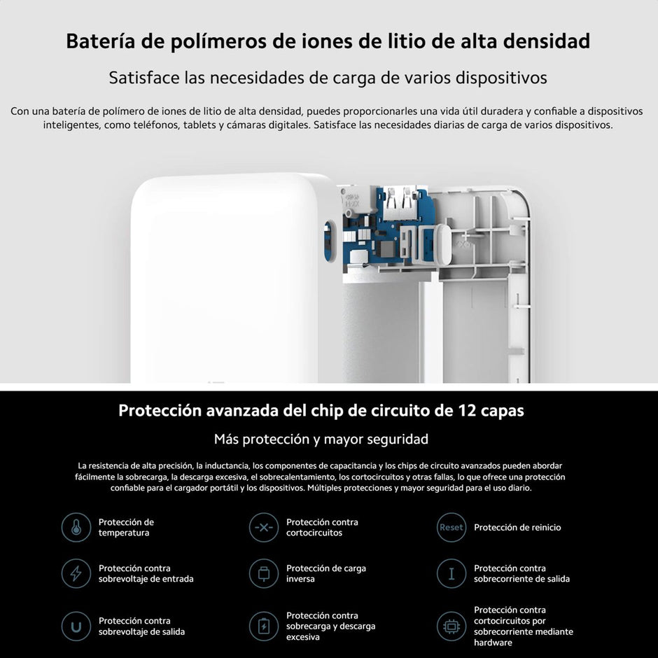 Xiaomi Redmi Power Bank 10000mah Carga Rápida 10w/37wh Usb-c