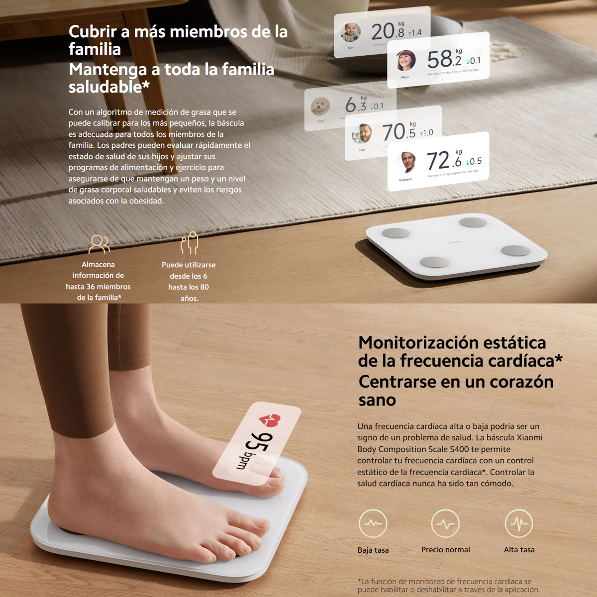 Xiaomi Body Composition Scale S400, Báscula Smart Digital Bt