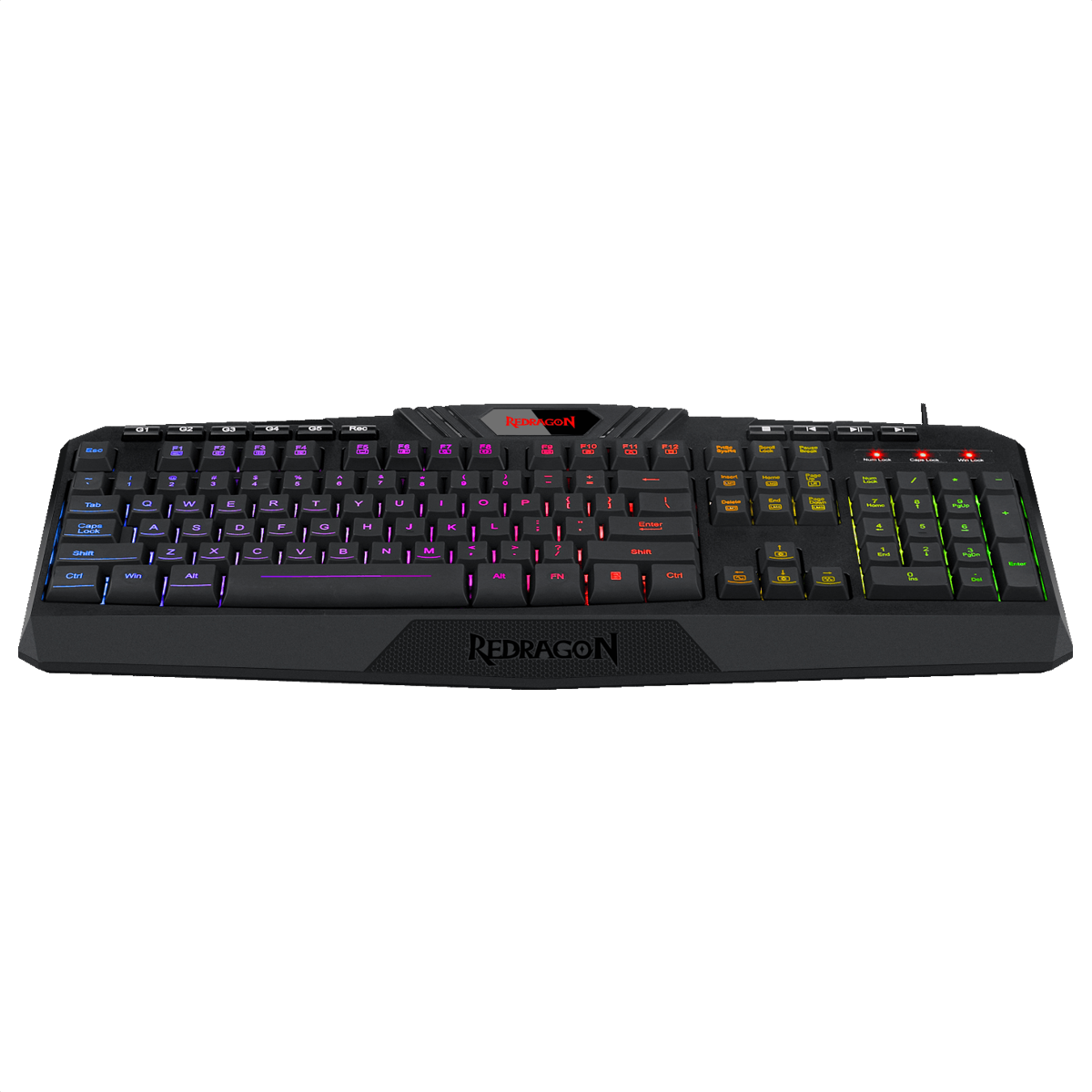 Teclado Gamer Redragon K503a Rgb Harpe Pro Macros Multimedia