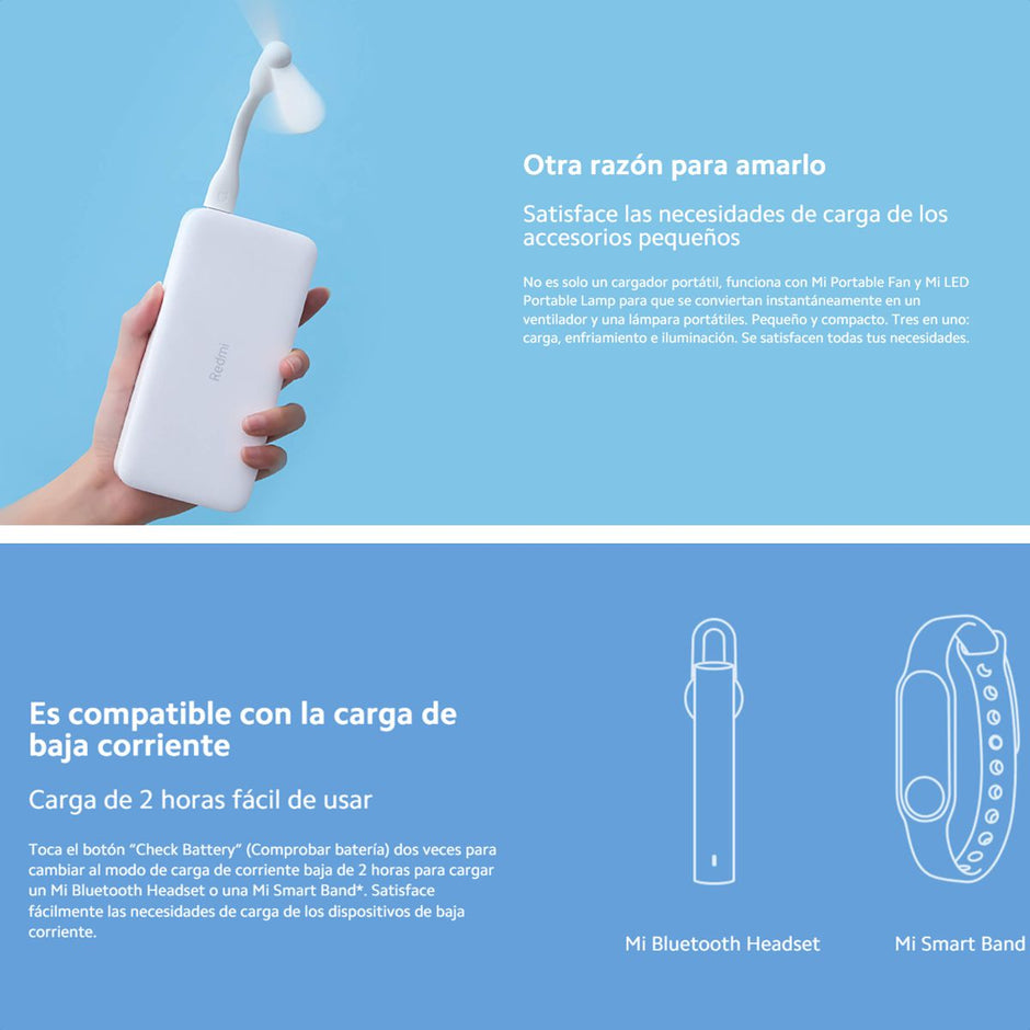 Xiaomi Redmi Power Bank 10000mah Carga Rápida 10w/37wh Usb-c
