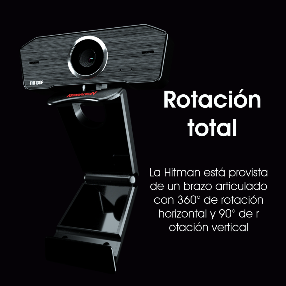 Cámara Web Redragon Gw800 Hitman Webcam Para Streaming 1080p
