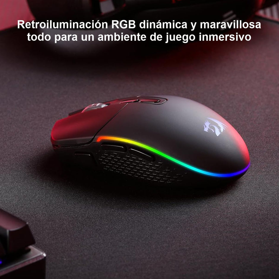 Mouse Gamer Redragon M719-rgb Invader, 10.000dpi, 8 Botones