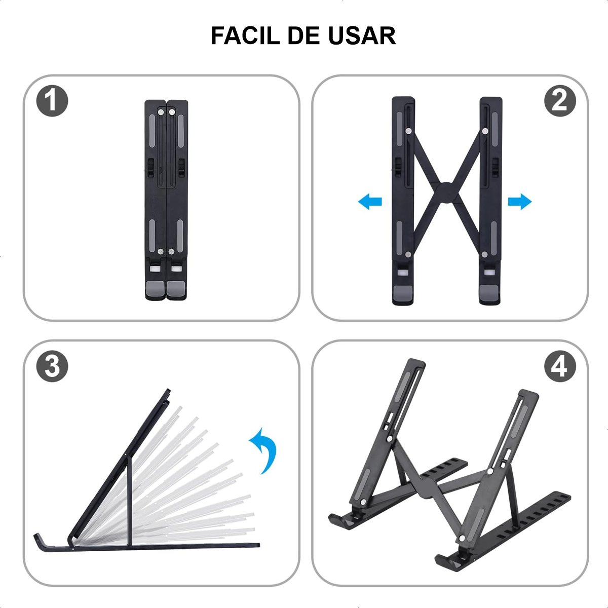 Base Soporte Para Portátil Ergonómica Reclinable 10 Niveles