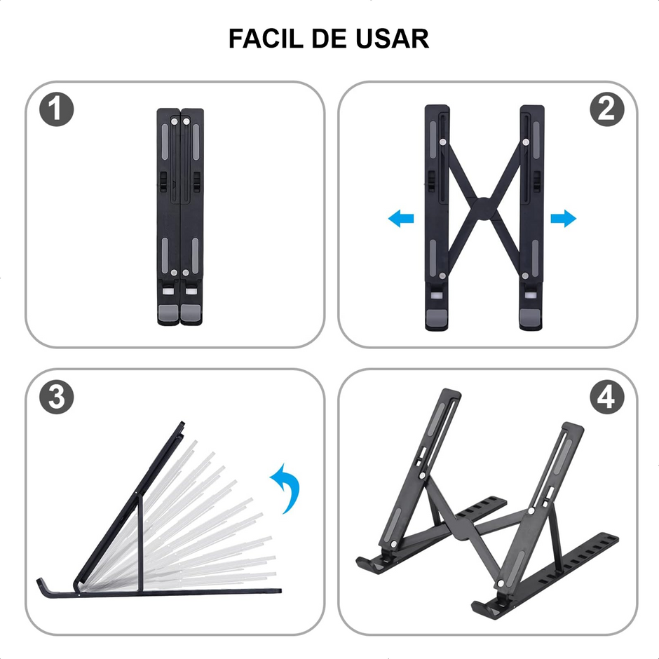 Base Soporte Para Portátil Ergonómica Reclinable 10 Niveles