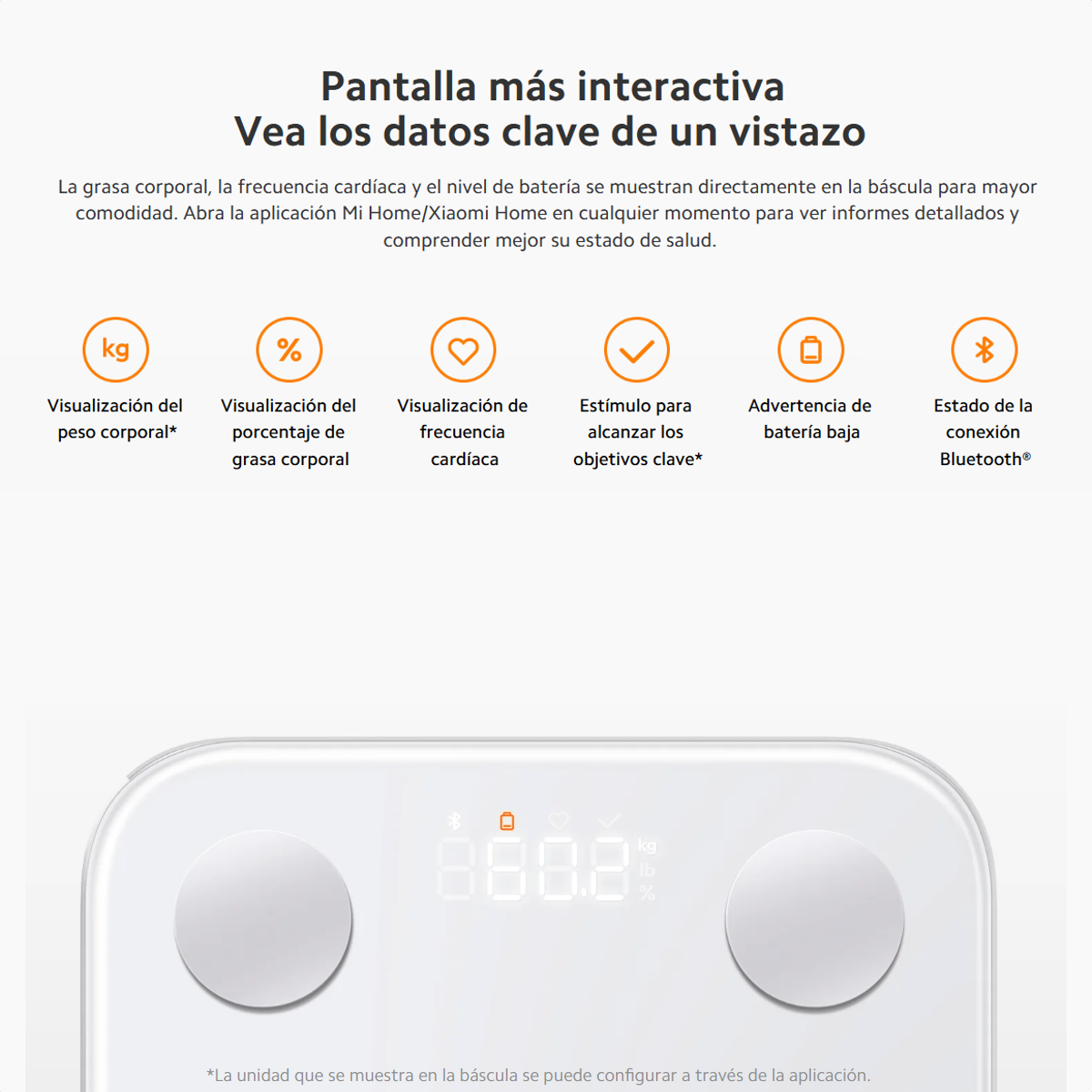 Xiaomi Body Composition Scale S400, Báscula Smart Digital Bt
