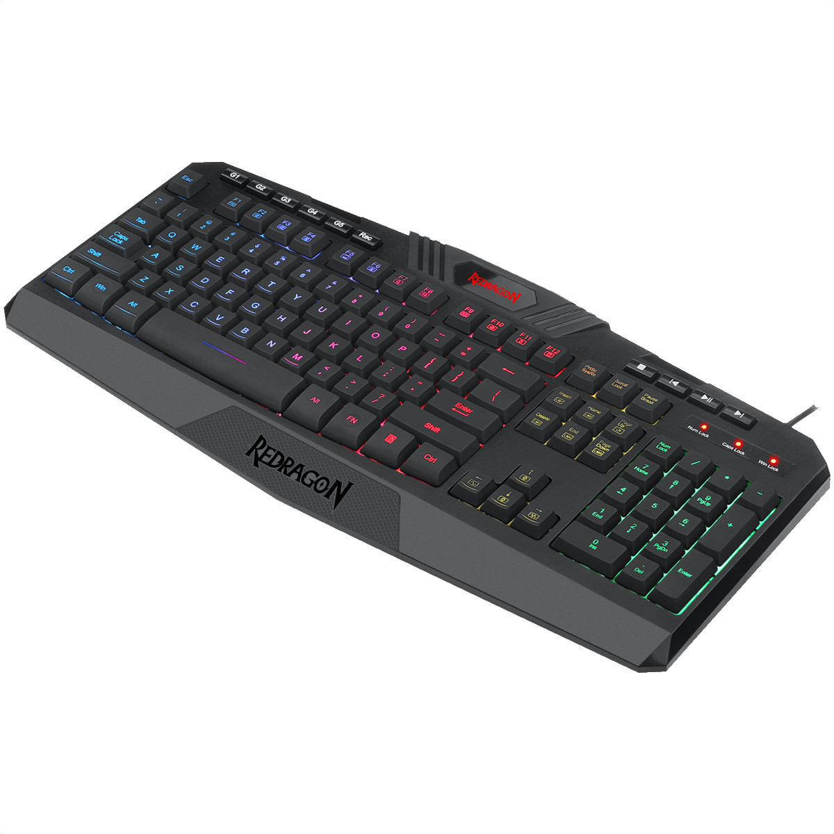 Teclado Gamer Redragon K503a Rgb Harpe Pro Macros Multimedia