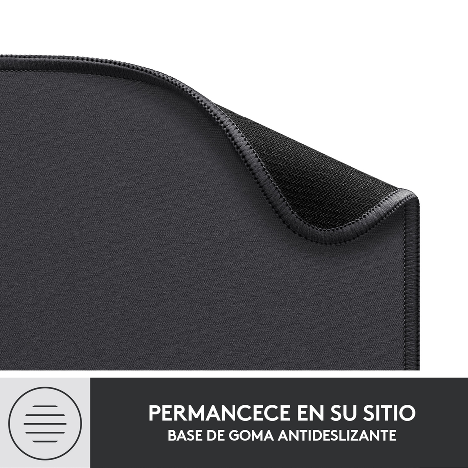Pad Mouse Logitech Studio Series, Cómodo Deslizamiento Suave Negro