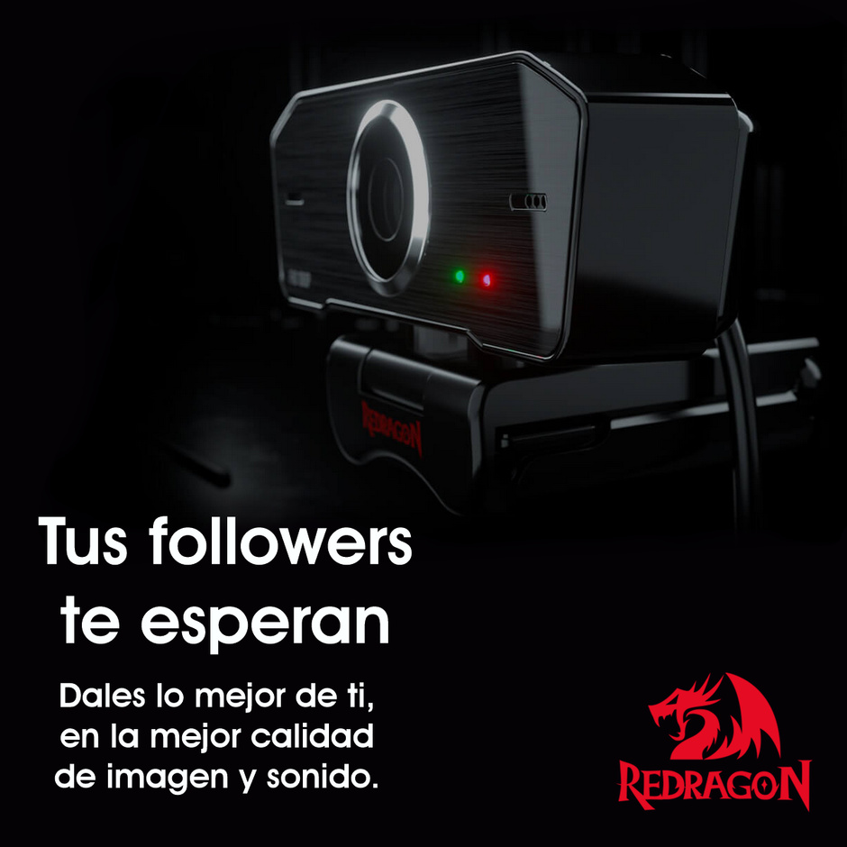 Cámara Web Redragon Gw800 Hitman Webcam Para Streaming 1080p