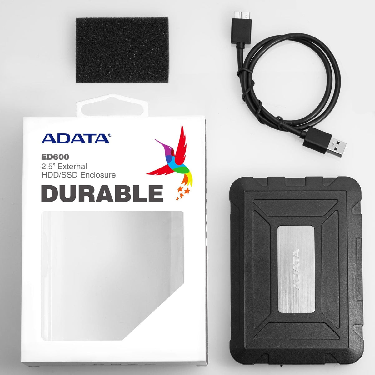 Caja Externa Antigolpes Usb 3.1 Adata Ed600 Disco Duro 2.5''