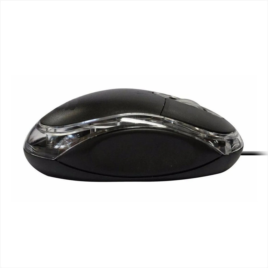 Mouse Óptico Usb Con Luz Led Roja