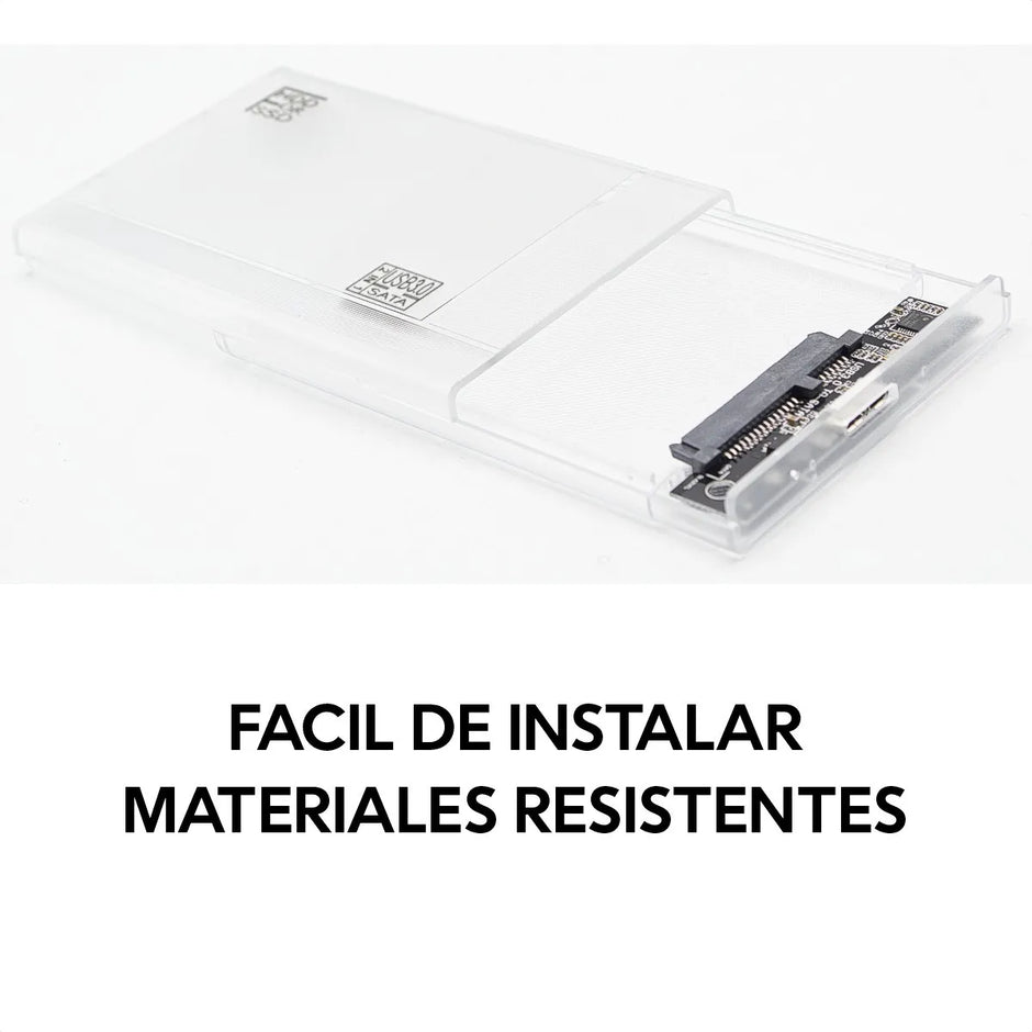 Caja Externa Transparente Disco Duro Y Ssd 2.5'' Usb 3.0/2.0