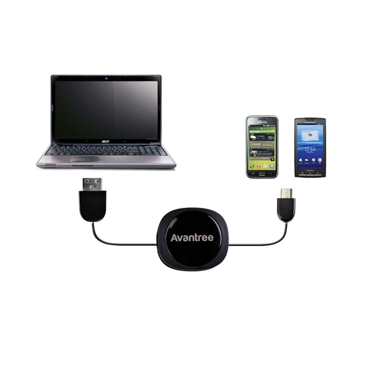 Cable Retráctil Usb Micro Usb Samsung LG Htc, Avantree Tr104