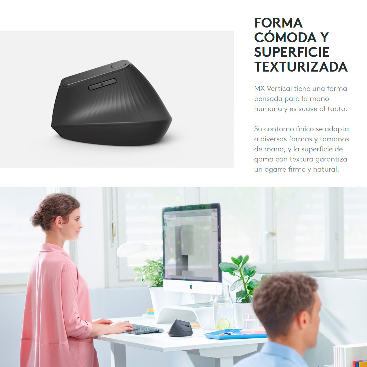 Mouse Ergonómico Avanzado Logitech MX Vertical, Inalámbrico Bluetooth Recargable