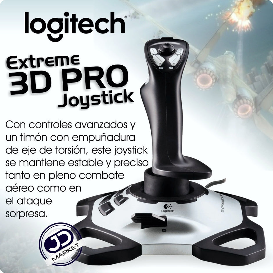 Control Joystick Logitech Extreme 3d Pro, Simulador De Vuelo