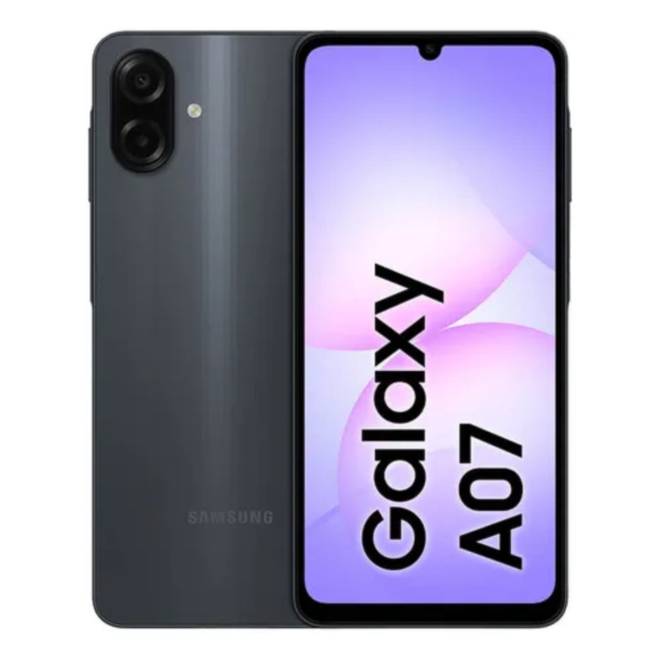 Celular Samsung Galaxy A07 Dual SIM PLS LCD 6.7" HD+ 90Hz 128GB/4GB 50MP IP54 5000mAh/25W - Negro