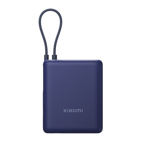 Power Bank Xiaomi 10000mAh 33W con Cable USB‑C Integrado Carga Rápida Diseño Compacto Azul