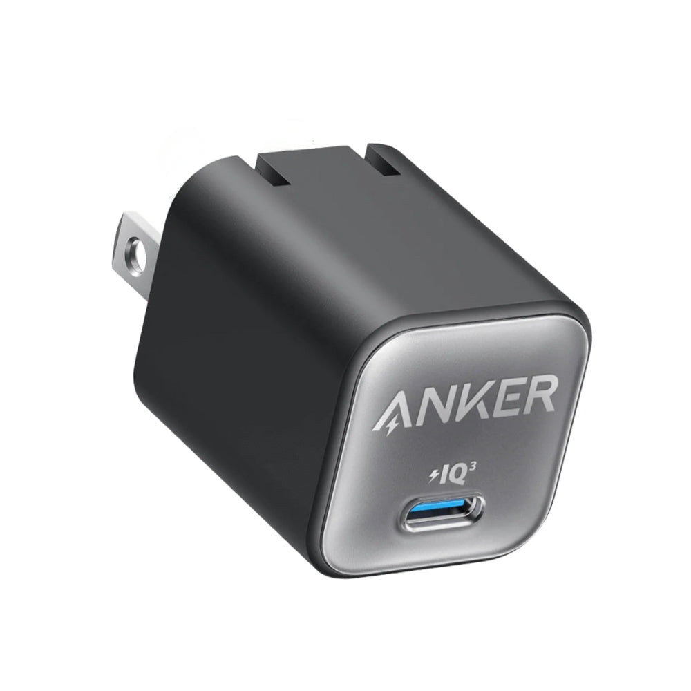 Cargador Anker Nano A2147 USB-C Power Delivery 30W Carga Rápida para iPhone, Android y iPad Negro