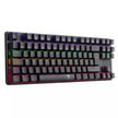 Teclado Gamer Mecanico T-dagger Bora Lite Rainbow con Switch Red, Negro