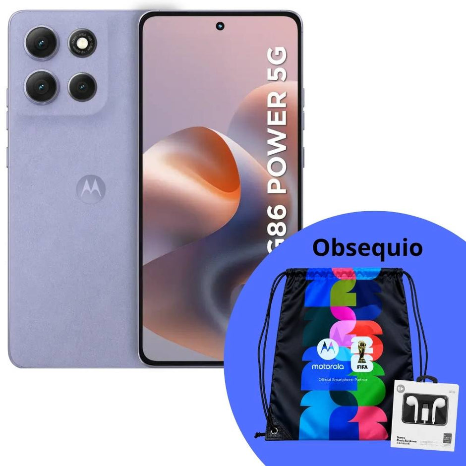 Celular Motorola G86 Power 5G SIM+eSIM pOLED 6.7” 256GB/24GB(8+16) 50MP Sony IP68/IP69 6720mAh/30W - Lila