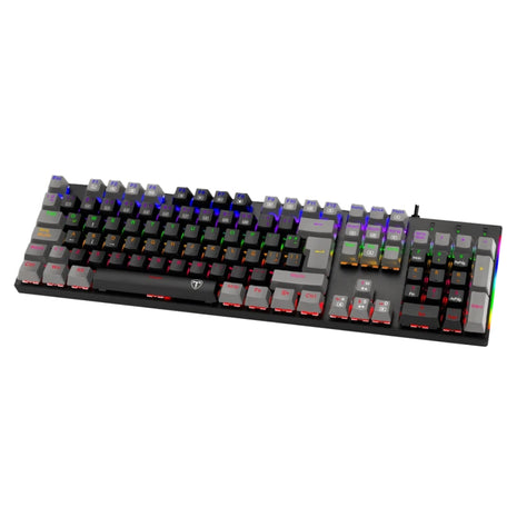 Teclado Gamer Mecánico T-Dagger Naxos T-TGK310 Rainbow Switch Red / Negro-Gris