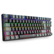 Teclado Gamer Mecanico T-dagger Bora Lite Rainbow con Switch Red, Negro/Gris