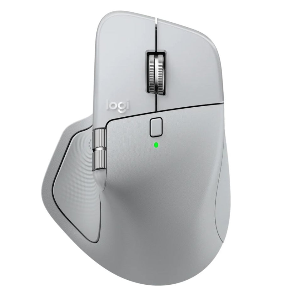 Mouse Inalámbrico Avanzado Logitech MX Master 4 Recargable Bluetooth/Bolt Silent Clics 8000 DPI - Gris Pálido