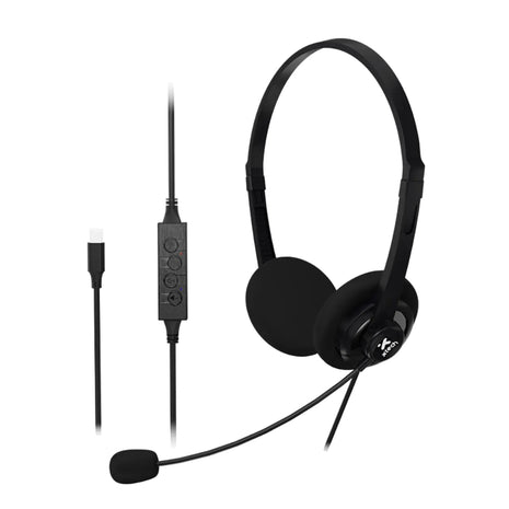 Diadema con Microfono Xtech XTH-245 USB-C Controlador Incorporado - Negro