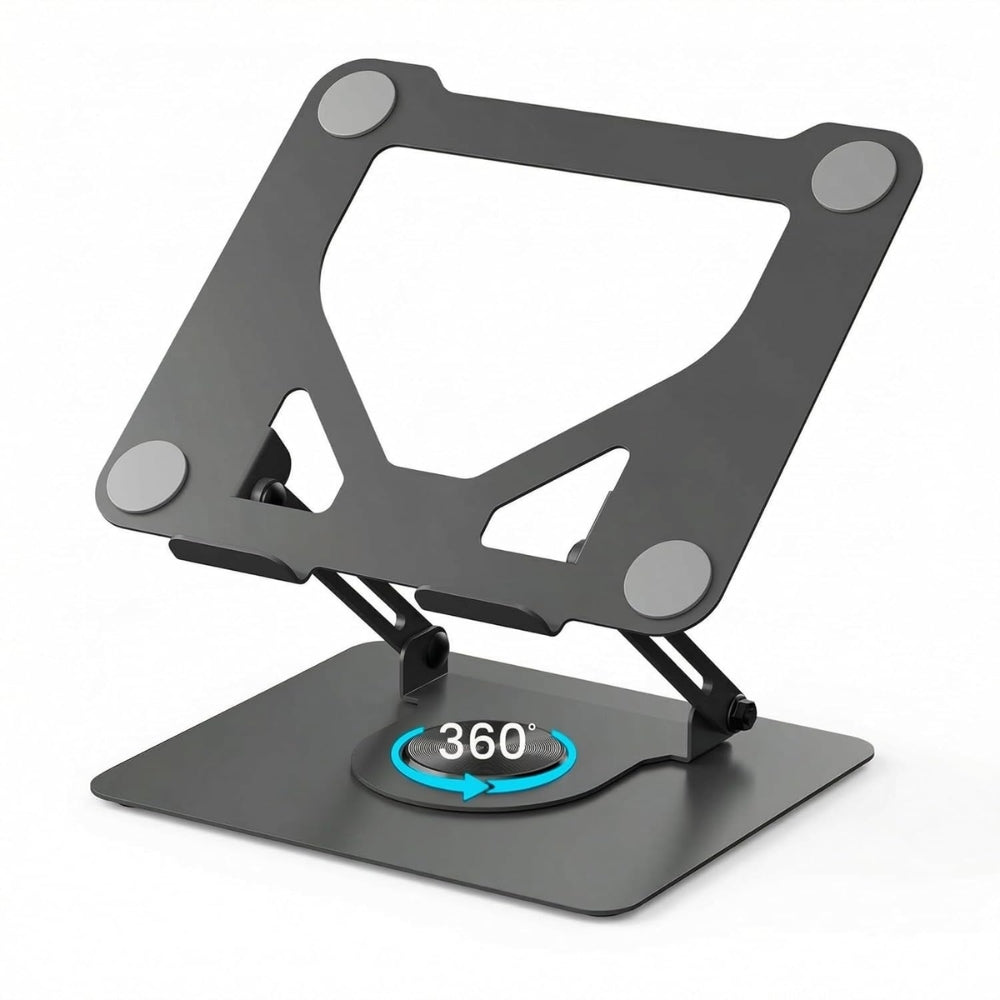 Base Portátil Plegable Metálica Unitec LS-070 Elevada con Giro 360° Superficie Antideslizante