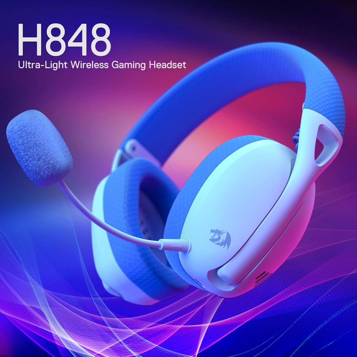 Auriculares Gamer Redragon H848B Ire Pro Bluetooth 5.2 RF 2.4GHz USB Micrófono Desmontable 40mm