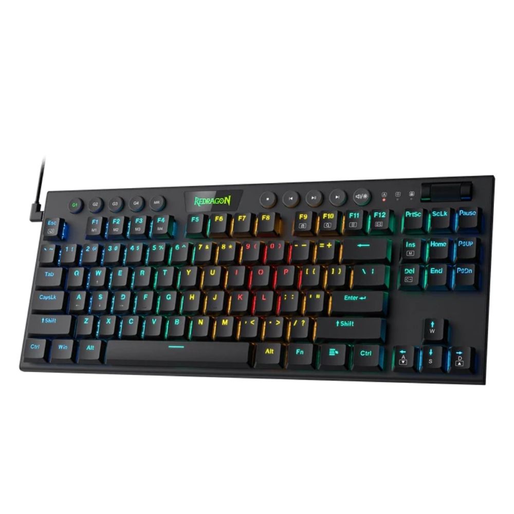 Teclado Gamer Mecanico Redragon Horus TKL Alambrico Bajo Perfil Switch Red - Negro