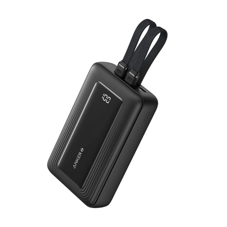 Batería Power Bank Anker Zolo 10000mAh Carga Rápida 30W Cables USB-C + Lightning Integrados iPhone - Negro
