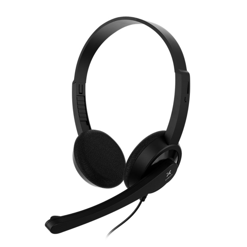 Audífonos Diadema USB Xtech XTH-241 con Micrófono, Control y Mute - Negro