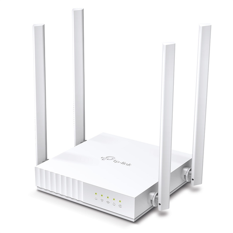 Router Inalámbrico Doble B 2.4 Ghz Y 5 Ghz Color Blanco Archer C24 Tp-link AC750