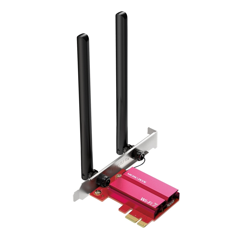 Adaptador de Red PCIe Mercusys MA37BE BE6500 WiFi 7, 6GHz + 5GHz a 2882Mbps y Bluetooth 5.4