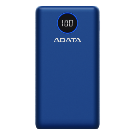 Batería Externa ADATA P20000QCD Power Bank 20000mAh Carga Rápida QC/PD, Azul