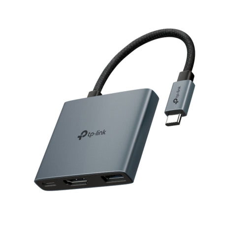 Hub USB-C TP-Link UH3020C 3 en1 con HDMI 4K, 2x USB 3.0, USB-C PD 100W y Conexión LAN Para Laptop y PC