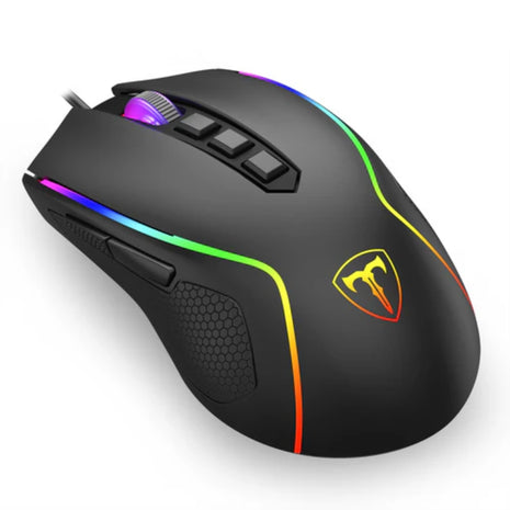 Mouse Gamer T-dagger Darkangel Lite, Iluminacion Rgb, 8 Botones Programables, 10000 Dpi