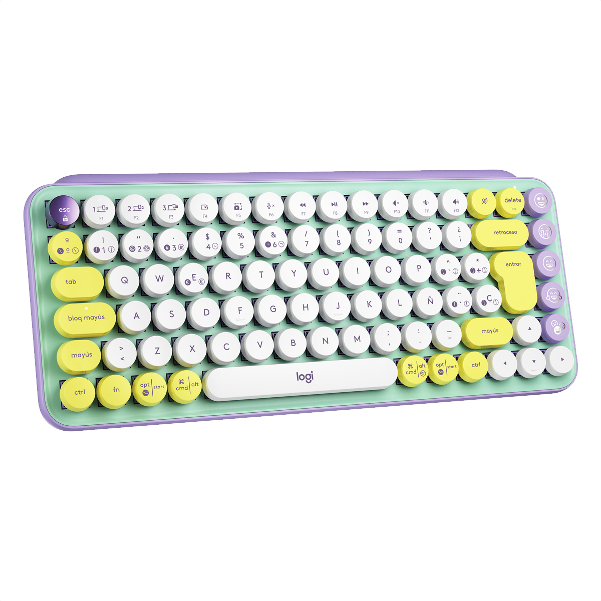 Teclado Inalámbrico Logitech POP Keys Daydream con Botón de Emojis